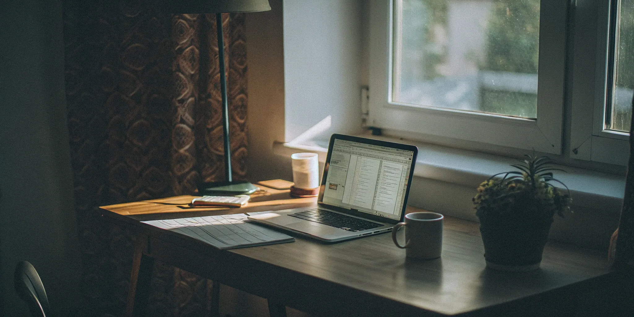 A laptop on a desk used to organize home care funding for clients.